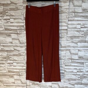 LOFT Petite Small Rust Red Ribbed Pants